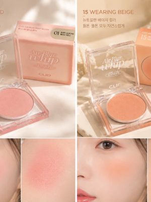 Phấn Má Hồng Dạng Kem Lì Clio Air Blur Whip Blush - Màu 01 Baby Almond