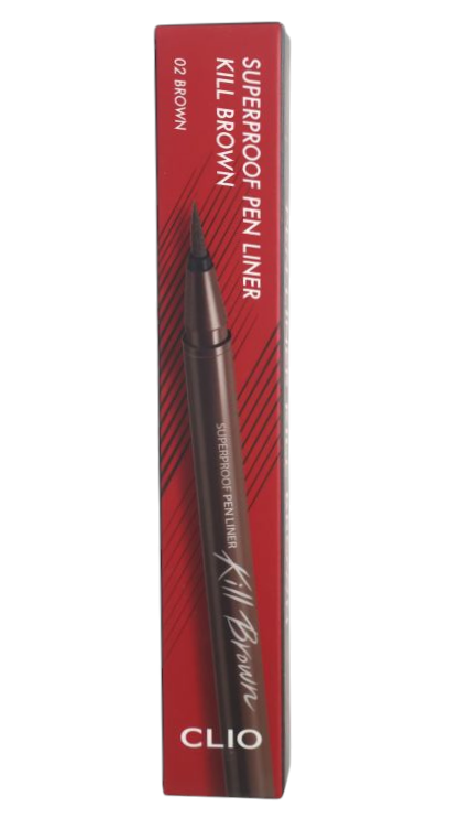 Bút Kẻ Mắt Nước Chống Trôi Clio Superproof Pen Liner Kill Brown - Màu 02 Brown