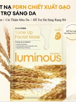 Mặt nạ Colorkey Luminous Rice PDRN Tone Up Facial Mask