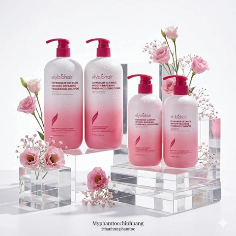 Bộ Gội Xả Phục Hồi Tóc Elybiohair Ultimate Smooth Repairing Fragrance