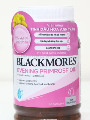Blackmores Evening Primrose Oil là thực phẩm bảo vệ sức khỏe cao cấp từ Úc, cung cấp nguồn Acid Gamma-Linolenic (GLA) dồi dào. Sản phẩm được thiết kế chuyên biệt để hỗ trợ cân bằng nội tiết tố, cải thiện vẻ đẹp làn da và nâng cao sức khỏe tổng quát cho phụ nữ.