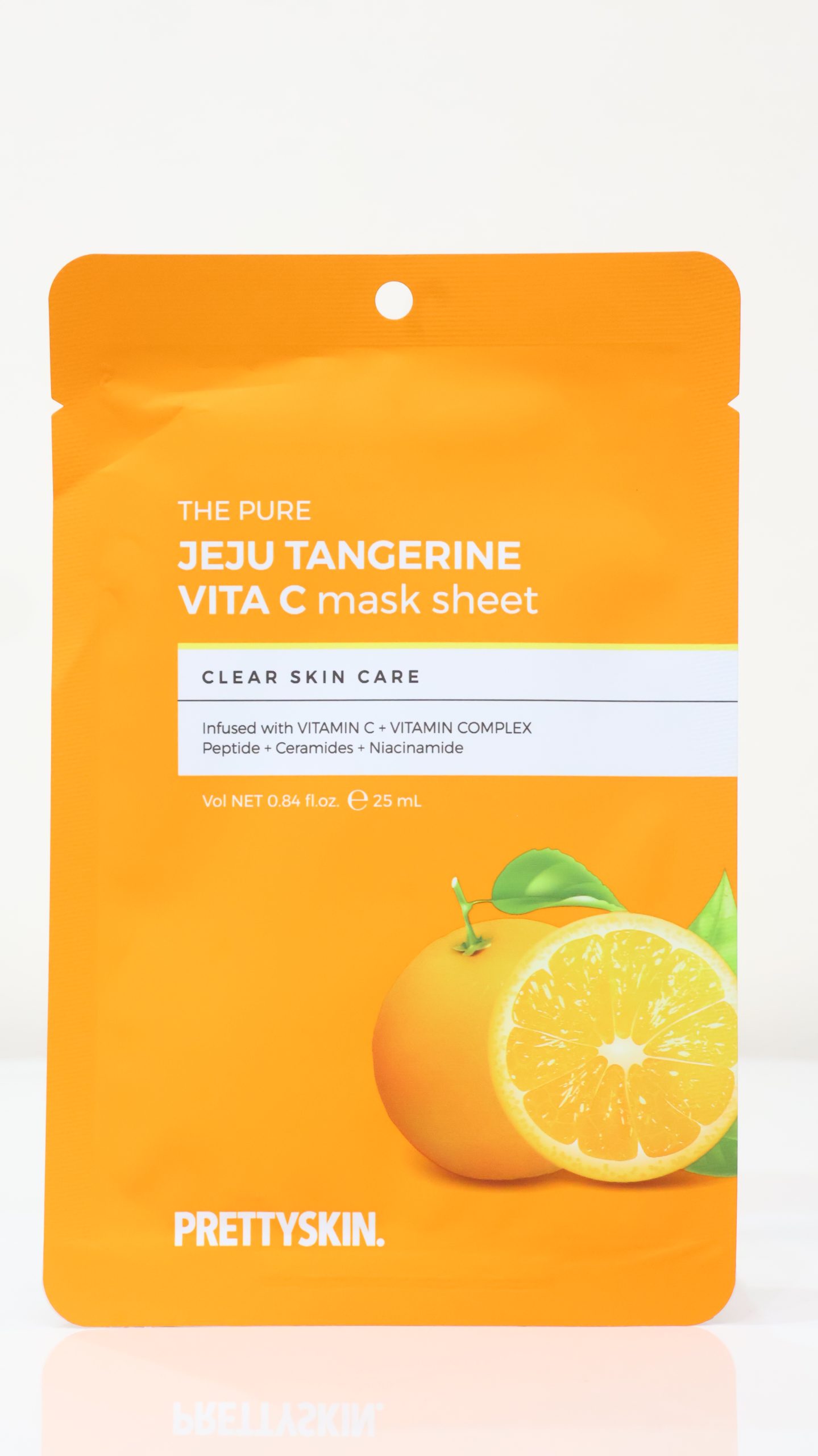 Mặt nạ dưỡng sáng da PrettySkin The Pure Jeju Tangerine Vita C Mask Sheet