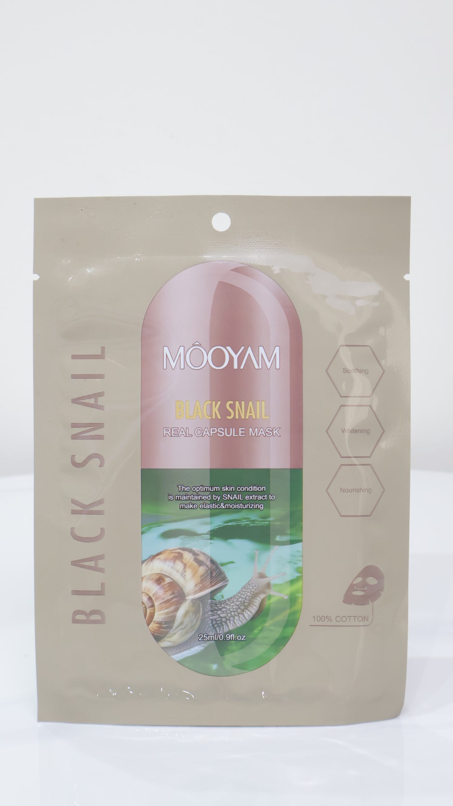 Mặt nạ giấy chiết xuất ốc sên đen MOOYAM Black Snail Real Capsule Mask