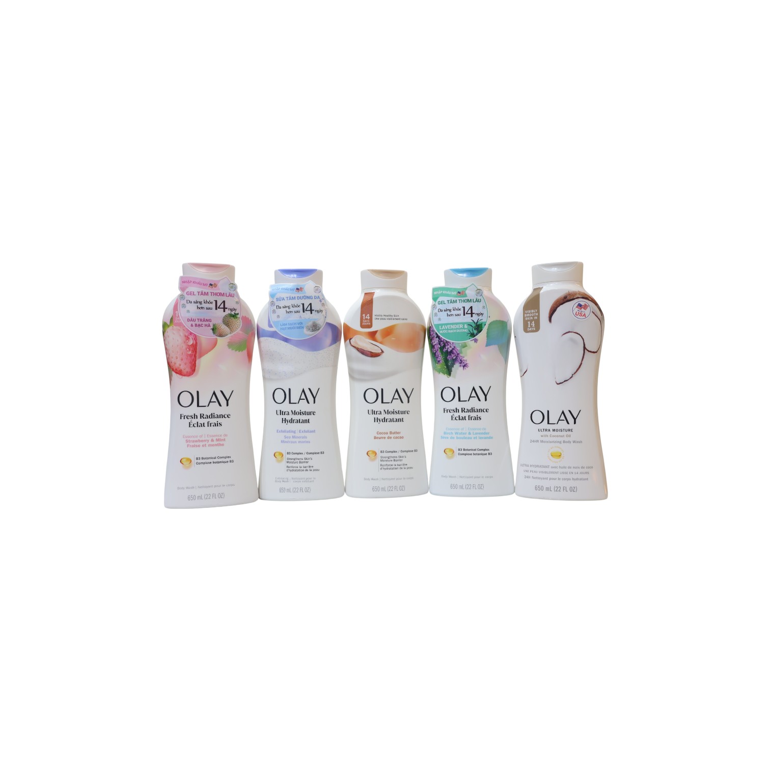 Olay Body Wash Collection – Dòng Sữa Tắm Dưỡng Da Chuyên Sâu B3 Complex.