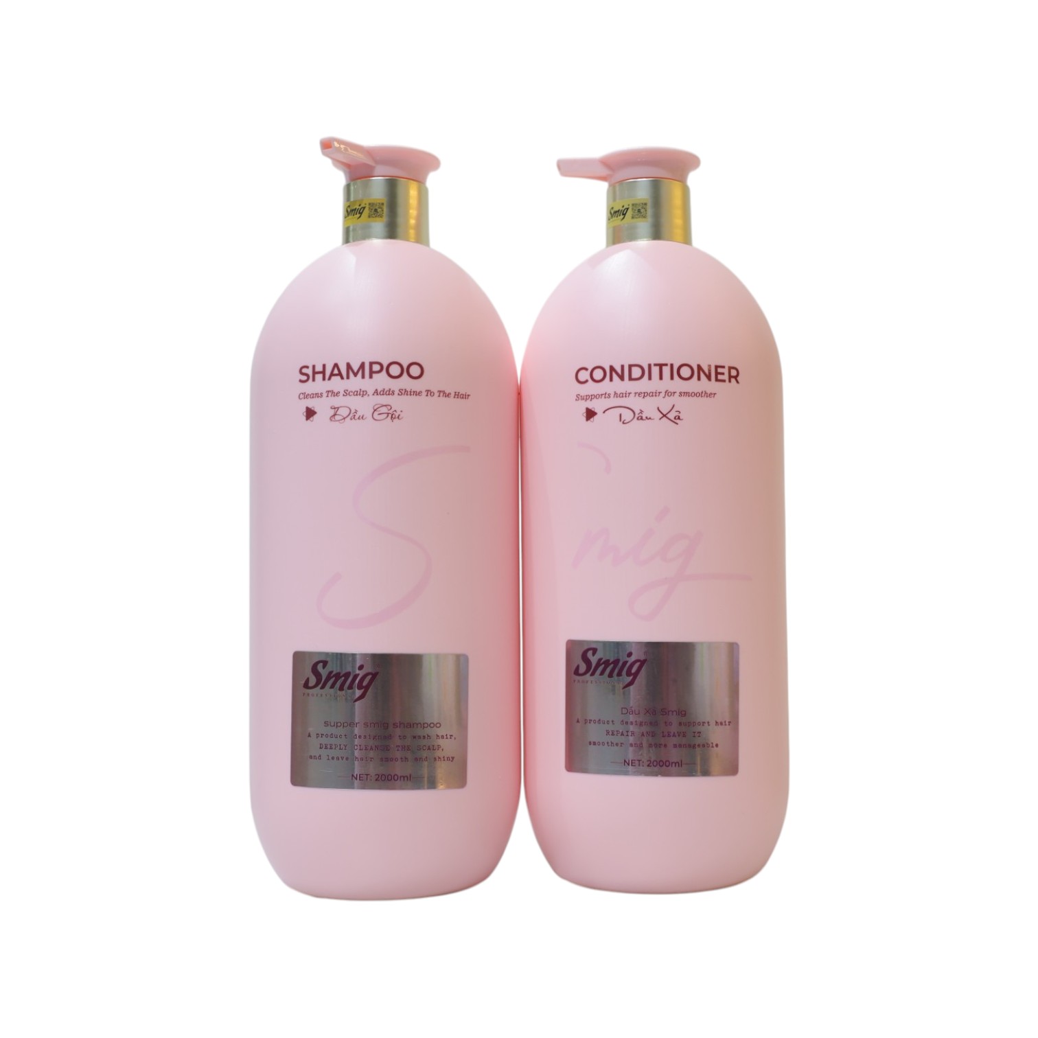 Bộ Đôi Dầu Gội Và Dầu Xả Phục Hồi Tóc Chuyên Nghiệp Smig Professional 2000ml