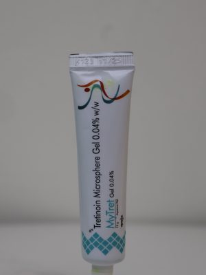 MyTret Gel 0.04% là một loại thuốc điều trị da liễu kê đơn chứa hoạt chất Tretinoin nồng độ 0.04% được bào chế dưới dạng công nghệ Microsphere (vi nang). Sản phẩm chuyên dùng để điều trị mụn trứng cá và hỗ trợ cải thiện các dấu hiệu lão hóa da như nếp nhăn, thâm nám.