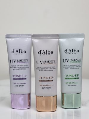Kem Chống Nắng Hiệu Chỉnh Tông Da d'Alba UV Essence Waterfull+ Tone-Up Sun Cream (Bộ 3 phiên bản: Pink, Purple, Green)