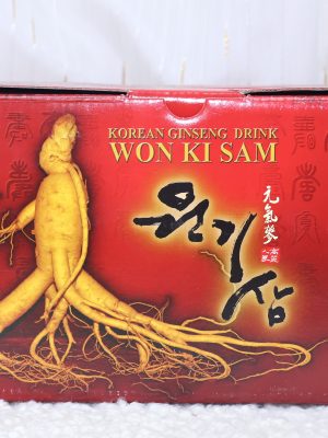 Nước Hồng Sâm Có Củ Won Ki Sam (Korean Ginseng Drink Won Ki Sam) – Hộp 10 chai x 120ml.