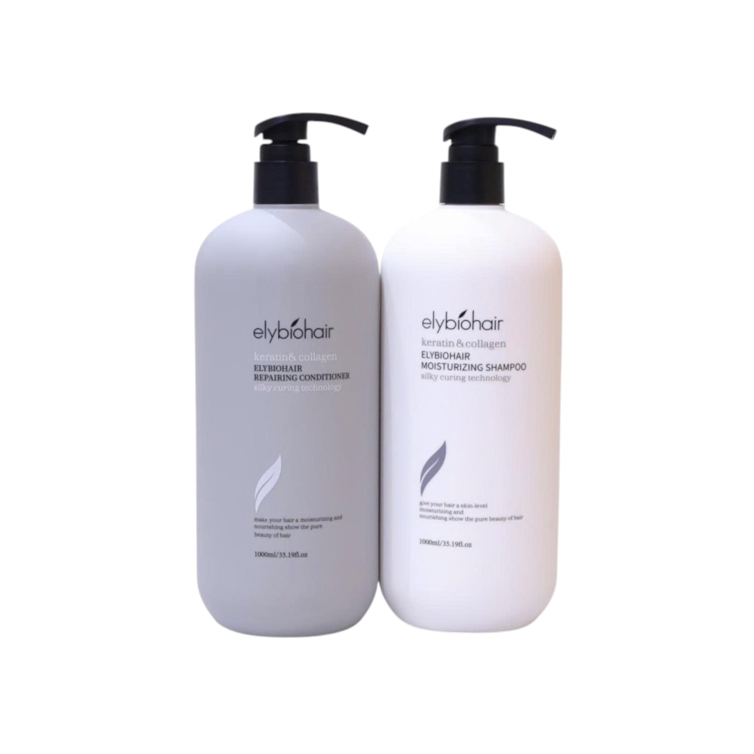Bộ Dầu Gội Xả Phục Hồi Tóc Elybiohair Keratin & Collagen