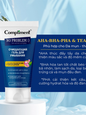 Gel Rửa Mặt Compliment No Problem Bio-Active Complex Với Succinic Acid (Dành Cho Da Dầu Và Da Mụn)