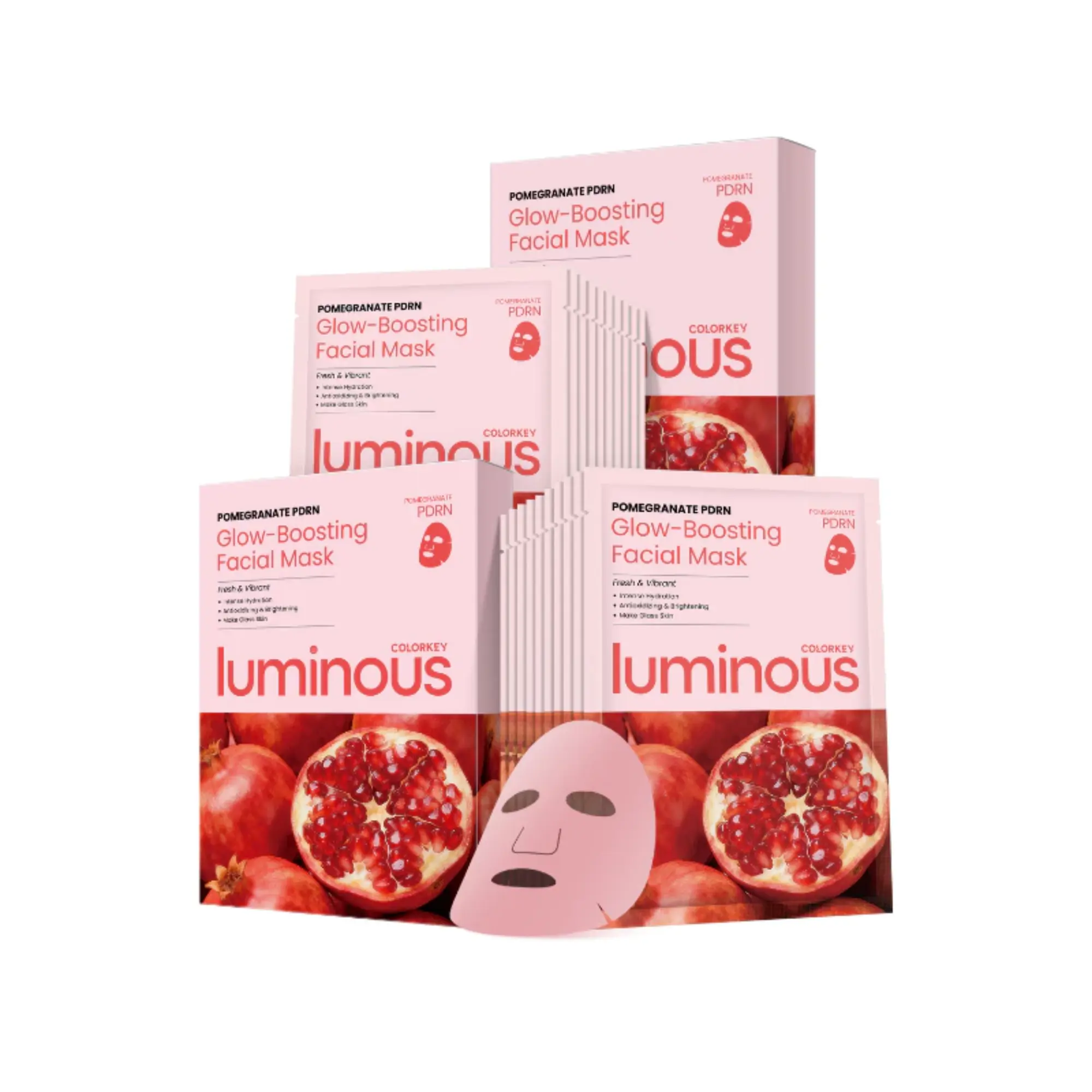 Mặt nạ Colorkey Luminous Pomegranate PDRN Glow-Boosting Facial Mask