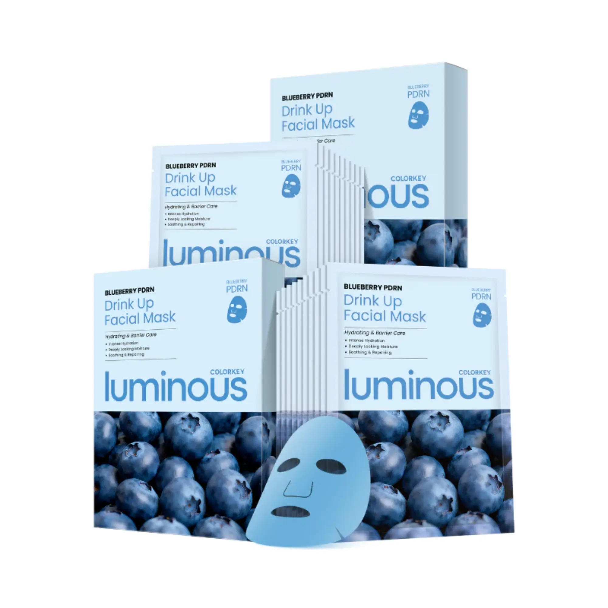 Mặt nạ Colorkey Luminous Blueberry PDRN Drink Up Facial Mask