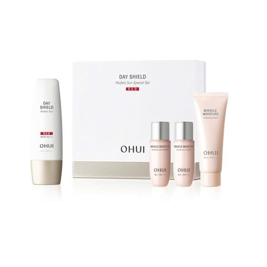 Bộ Kem Chống Nắng Dành Cho Da Nhạy Cảm OHUI Day Shield Perfect Sun Red Special Set