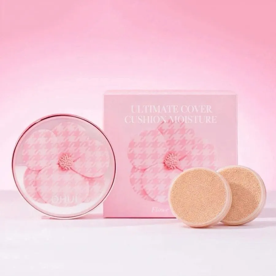 OHUI Ultimate Cover Cushion Moisture Flower Edition – Phấn Nước Cấp Ẩm Che Phủ Hoàn Hảo (Phiên Bản Giới Hạn)
