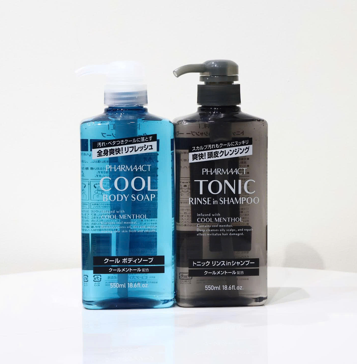 Sữa tắm Pharmaact Cool và Dầu gội xả Pharmaact Tonic