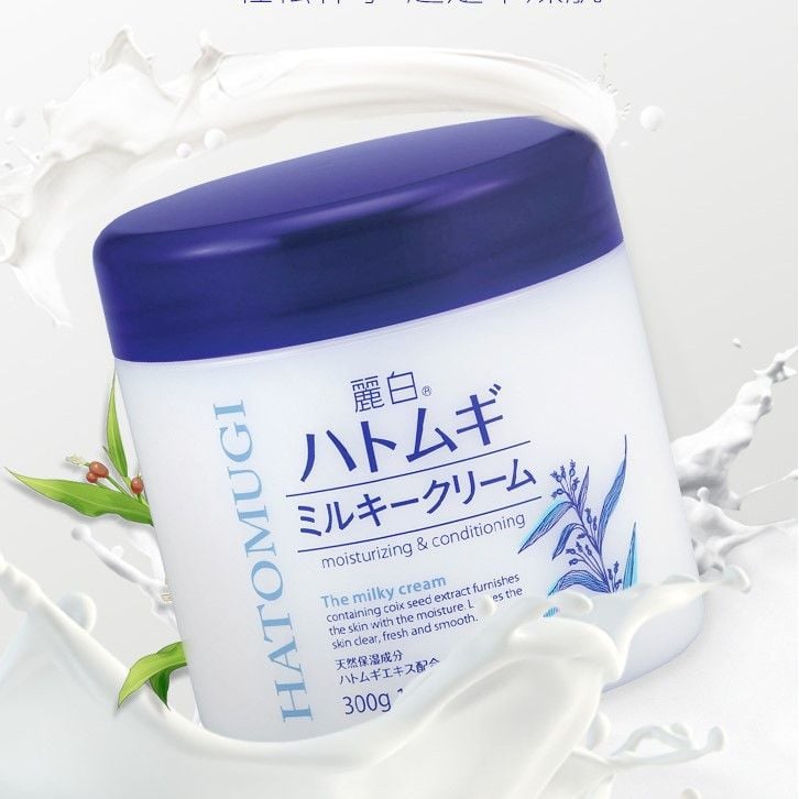 Kem Dưỡng Ẩm Reihaku Hatomugi Milky Cream (300g)