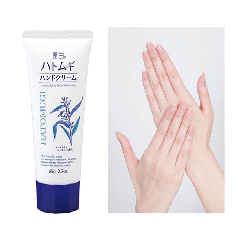 Kem Dưỡng Da Tay Chiết Xuất Ý Dĩ Reihaku Hatomugi Hand Cream 65g