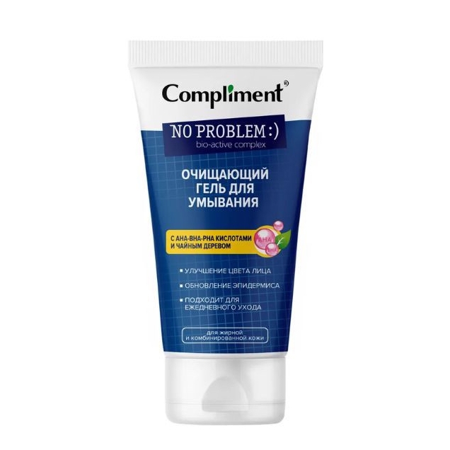 Gel Rửa Mặt Compliment No Problem Bio-Active Complex AHA-BHA-PHA & Tea Tree