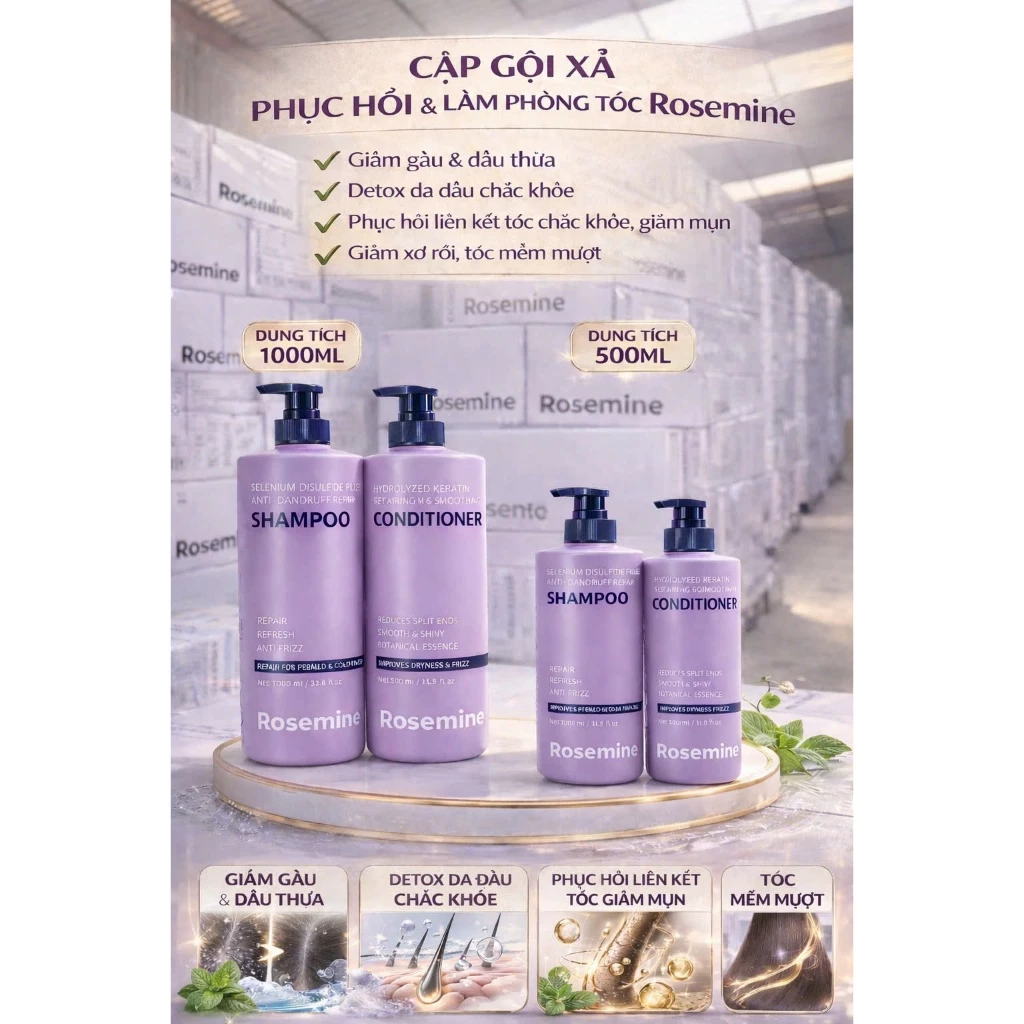 Bộ Dầu Gội Rosemine & Dầu Xả Rosemine