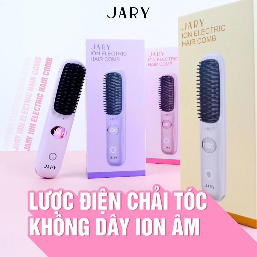 Lược điện JARY là giải pháp tạo kiểu tóc hiện đại, kết hợp giữa lược chải truyền thống và công nghệ làm nóng bằng nhiệt giúp làm mượt tóc xơ rối chỉ trong vài phút. Với thiết kế nhỏ gọn, không dây và màu sắc pastel thời thượng, sản phẩm cực kỳ tiện lợi để mang theo trong túi xách khi đi làm, đi du lịch hoặc dự tiệc.