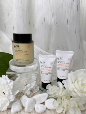 Set belif Super Knights - Multi Vitamin Mask (Mặt nạ ngủ Vitamin hỗ trợ làm sáng da)