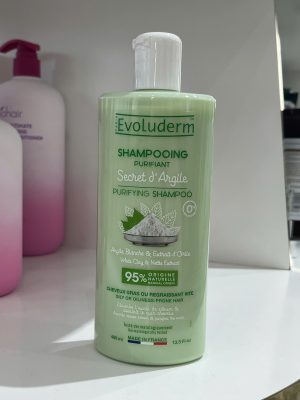Dầu Gội Evoluderm Shampooing Purifiant Secret d'Argile (Chiết xuất Đất sét trắng và Cây tầm ma)