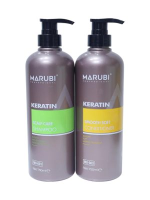 Bộ Gội Xả Phục Hồi Tóc Marubi Professional Keratin