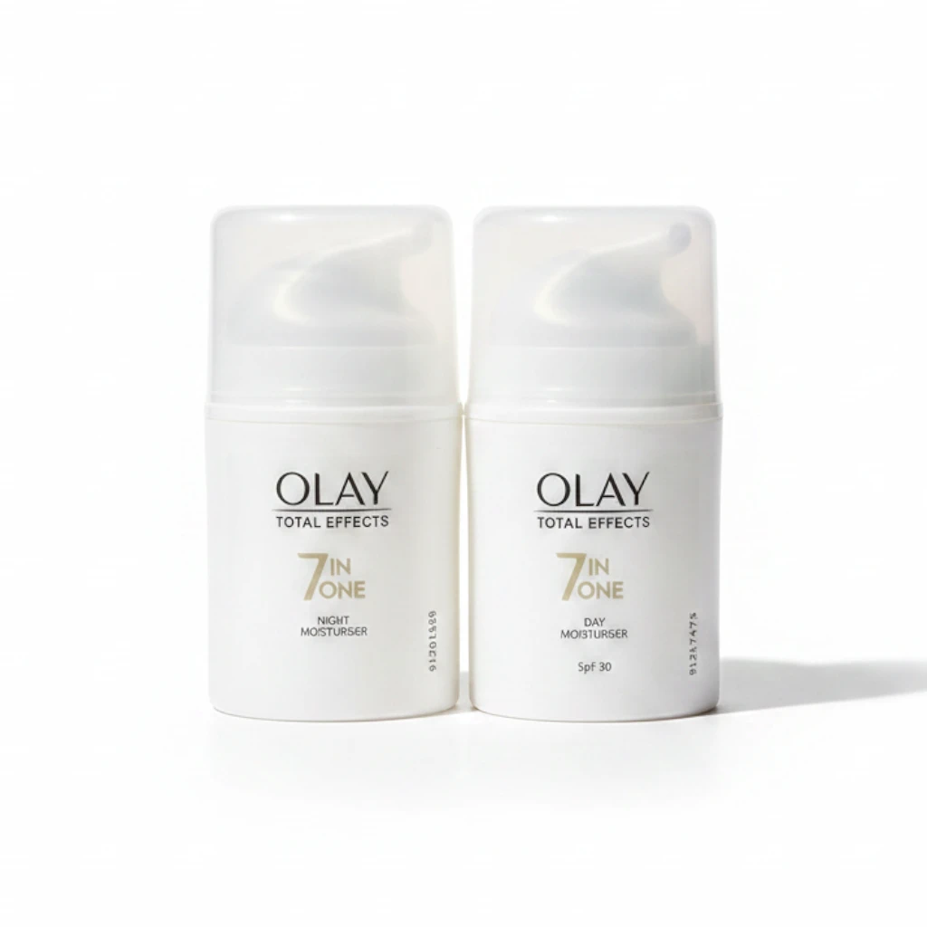 Bộ Đôi Kem Dưỡng Ngăn Ngừa Lão Hóa Toàn Diện - Olay Total Effects 7 In One Day & Night Moisturiser