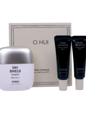 BỘ SẢN PHẨM CHỐNG NẮNG VÀ TRẺ HÓA DA O HUI DAY SHIELD SUNQUID & PRIME ADVANCER SPECIAL KIT
